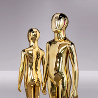 Mannequin Enfant Complet De Vitrine En Plastique Doré Argenté de Haute Qualité pour Boutique