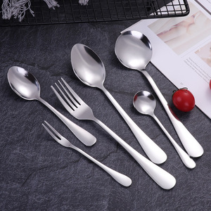 Ensemble de couverts en acier inoxydable, couteau, fourchette, cuillère, poli miroir, qualité alimentaire, pour hôtel, restaurant, cuisine occidentale - Product Image 1