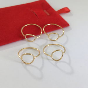 New Gold Filled Open Circle <strong>Ring</strong> 10mm Women <strong>Stacking</strong> Finger 925 <strong>Silver</strong> <strong>Rings</strong> - Product Image 6