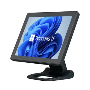 JESEN Windows一体机Pos食品订购平板电脑迷你Pos桌面VFD显示80毫米打印机销售点零售Pos
