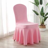 300gsm couche d'air spandex haute qualité jupe de mariage épaisse couverture de chaise épaissie événement salle à manger couverture de chaise blanc