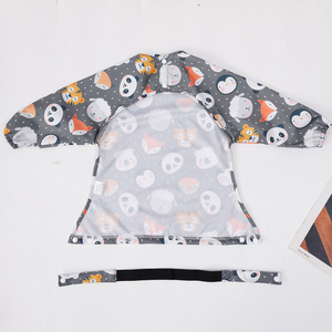 뒤집을 수있는 방수 아기 수유 턱받이 높은 의자 Cospal 재사용 가능한 유아 의류 OEM 서비스 후크 루프 폐쇄 항균 - Product Image 2