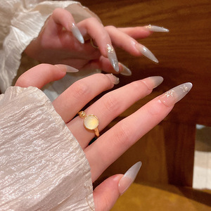 Koreaanse Stijl Modieuze Veelzijdige En Elegante Duif Ei Cat S Eye Stenen <span class=keywords><strong>Ring</strong></span> Eenvoudige Opening Verstelbare Wijsvinger <span class=keywords><strong>Ring</strong></span> - Product Image 4