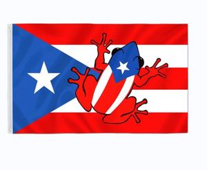 3x5 ft mới tùy chỉnh puerto Rico rican ếch quốc gia polyester in Cờ biểu ngữ - Product Image 1
