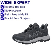 Chaussures de marche légères pour hommes, avec embout large, maille respirante, semelle intermédiaire MD, fermeture à enfiler, antidérapantes, printemps été automne hiver