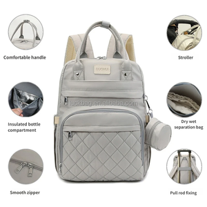 กระเป๋าเป้ใส่ผ้าอ้อมสำหรับเด็กกระเป๋าเป้สะพายหลังสำหรับเดินทางของคุณแม่ใช้ซ้ำได้ความจุขนาดใหญ่น้ำหนักเบาออกแบบโลโก้ได้ตามที่ต้องการ - Product Image 2