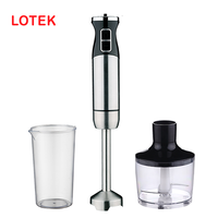 Mixeur Plongeant en Acier Inoxydable, 12 Vitesses Variables, Appareil de Cuisine Multifonctionnel, Conception Portable
