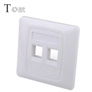 TOM MB-19-02 Fabriqué En Chine 3m Type Simple/Double Port Façade Réseau <span class=keywords><strong>RJ45</strong></span> Sans Obturateur - Product Image 1