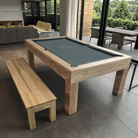 Mesa de billar convertible de madera Wanyaju personalizada de 7, 8 o 9 pies con pizarra, mesa de comedor interior y almacenamiento, mesa de billar económica para el hogar