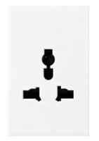 FUTINA Italienischer Standard 48mm 16A Universalsteckdose 1 Anschluss Feuerfestes PC/Metall-Material Modell 110-220V 40.000 Zyklen