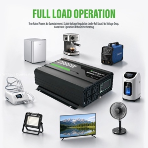 Inversor de Onda Sinusoidal Pura de 2000W, Pico de 4000W, 12V/24V/48V a 110V/220V CA, Convertidor de Arranque Suave para Hogar Solar, RV, Marino, Camper, Camión - Product Image 6