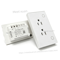 Stop Kontak Pintar WiFi Tuya dengan Panel Kaca, Pemantauan Listrik, Timer, dan Kontrol Jarak Jauh via Aplikasi, Google Home, dan Alexa