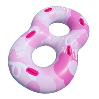 Bouée de natation double adulte et enfant en forme de huit, en PVC écologique épaissi, gonflage manuel