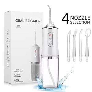Hydrocureur buccal portable de haute qualité, <span class=keywords><strong>nettoyage</strong></span> <span class=keywords><strong>des</strong></span> <span class=keywords><strong>dents</strong></span>, <span class=keywords><strong>jet</strong></span> <span class=keywords><strong>d</strong></span>'<span class=keywords><strong>eau</strong></span> dentaire, outils, brosse à <span class=keywords><strong>eau</strong></span> rechargeable <span class=keywords><strong>par</strong></span> USB avec 4 buses - Product Image 2