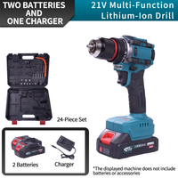 Ensemble de perceuse électrique sans fil 21V tout-en-un, kit d'outils électriques polyvalents portables pour l'entretien et l'assemblage professionnels
