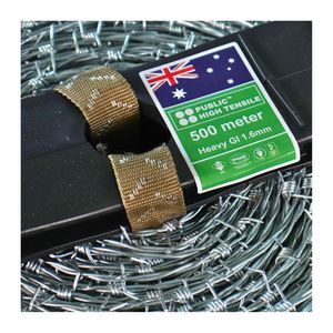 Alambre de Púas Galvanizado de Alta Resistencia a la Tracción con Giro Inverso de 4 Pulgadas para Cercas de Seguridad de Acero, Envío Rápido - Product Image 5