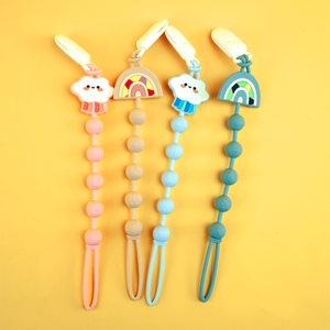 Mordedores suaves ecológicos <span class=keywords><strong>para</strong></span> bebés, cuentas en forma de silicona de grado alimenticio y <span class=keywords><strong>mordedor</strong></span> de madera, accesorios <span class=keywords><strong>para</strong></span> aliviar la dentición - Product Image 2