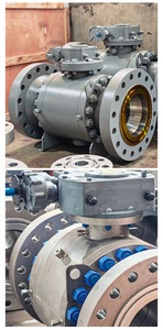 Q47f tuabin ổ đĩa Hướng dẫn sử dụng cố định A105 bóng van giả mạo mặt bích thép kết nối nước ODM PTFE niêm phong vật liệu bình thường - Product Image 5