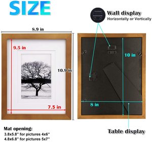 Cadre <span class=keywords><strong>photo</strong></span> en verre MDF de style européen personnalisé JUNJI, 5x7 pouces, A4, décoration d'intérieur, à poser sur table et à accrocher au mur, cadeau - Product Image 6