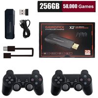 Console de Jeu Rétro X2 Plus 256G 50000 Jeux GD10 Pro 4K, Lecteur Vidéo 3D HD, Manette Sans Fil, Émulateur TV 50, Cadeau Idéal pour Enfants