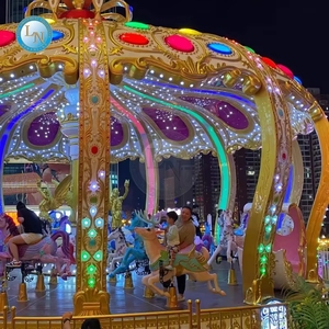 Parque de atracciones Niños Diversión Feria Parque infantil Paseos a caballo 52 Asientos Corona Carrusel para la venta - Product Image 3