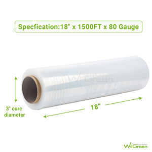 Chất lượng đảm bảo LLDPE căng phim thu nhỏ bọc cuộn mềm mại và chống ẩm trong nhiều màu sắc thổi đúc kỹ thuật - Product Image 2