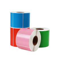 Autocollant de papier d'impression adhésif d'étiquette de code à barres de transfert thermique de couleur de qualité supérieure pour imprimantes à transfert thermique Zebra GK420 TSC244