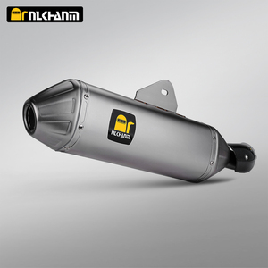 NlkHanm Yama T700 Échappement de <span class=keywords><strong>moto</strong></span> modifié, tuyau d'échappement en acier inoxydable, couvercle AK, silencieux, connexion gris/noir, compatible Tenere700 - Product Image 3