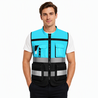 Gilet de sécurité sur mesure fabriqué en usine, vêtements de travail haute visibilité avec poches et fermeture éclair, gilets réfléchissants