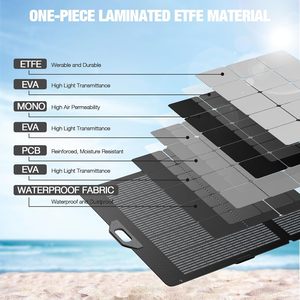 400W <b>Foldable</b> <b>Solar</b> <b>Panel</b> 37.4V High Efficiency Charger XT60 Anderson Output for Power Station RV Camper Off-Grid Outdoor - Product Image 6