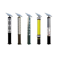 Lampadaires LED d'extérieur pour jardin, corps métallique, IP66, blanc neutre 2700K, AC 220V, contrôle par détecteur de mouvement, CRI80, garantie 10 ans