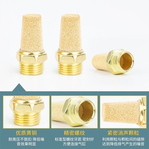 Silencieux Qingze BSL en cuivre pur, dispositif de réduction du bruit, tailles G1/8, G1/4, G3/8, G1/2, G3/4, G1, DN6, DN8, DN10, DN15, DN20, DN25 - Product Image 3