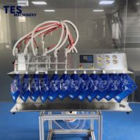 Machine semi-automatique manuelle à 6 têtes pour remplissage de sachets de boissons, détergent liquide pour jus d'aliments pour bébés