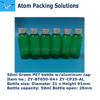 Envase Portátil de 10 ml en Forma de Cilindro para Botella de PET Verde, Anti-derrames, Tamaño de Viaje, Aprobado por Aerolíneas, para Crema Facial y Loción