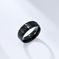 Nouvelle bague en acier inoxydable de style rétro nordique avec runes viking, non décolorante, bijoux de luxe haut de gamme pour homme, porte-bonheur