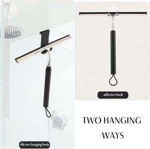 Stainless Steel Eco-Friendly Shower Squeegee with Long Handle and Extension Pole for Window Glass Floor & Car Use - Product Image 3