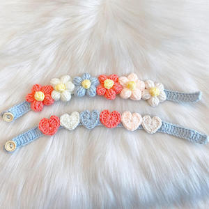 Kalung Kucing dan Anjing Gaya Baru Qbellpet, Kalung Hewan Peliharaan Rajut Tangan, Set Aksesoris Anjing, Syal Rajut Bunga, Tren untuk Hewan Peliharaan - Product Image 2
