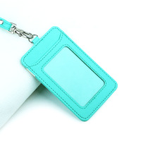 Kalung Promosi Bisnis ID Kulit Lencana Leher Dompet Tali Lanyard Tempat Kartu ID Dompet