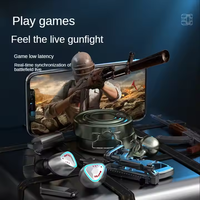 Casque gamer sans fil M45 TWS V5.3 True Wireless Stereo à faible latence avec batterie externe intégrée, mini écouteurs intra-auriculaires sans fil pour jeux