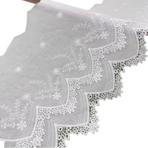 ERKOUMI Elegante Cinta de Encaje de Algodón Bordado de 28 CM de Grosor, Encaje Guipur para Tela Nupcial, Bricolaje, Dobladillo de Cortinas de Sofá, Vestidos Infantiles - Product Image 5
