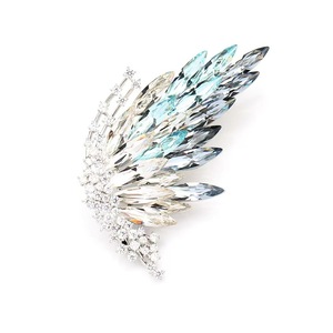 Broche <span class=keywords><strong>papillon</strong></span> en cristal dégradé de luxe pour mariage - Broche en alliage plaqué or haut de gamme pour femmes - Accessoire élégant - Product Image 3