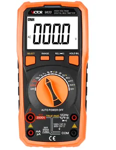 VICTOR AC/DC 2000V digital multimeter NCV 6000 counts display multimeter High Voltage 2000V multimeter resistance testerTrue RMS