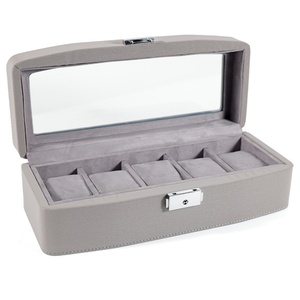 High-End PU Leather <b>Watch</b> Storage <b>Box</b> Multi-Position Velvet <b>Watch</b> <b>Case</b> with 5 Lots High Quality Features - Product Image 3