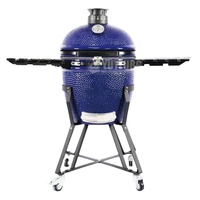 Barbecue Kamado en céramique de 22 pouces avec allumage automatique, 4 en 1, pour fêtes en plein air et à la maison