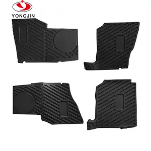 YongJin TPE Floor Mats Liners All Weather Protection Slush Mats For Polaris Ranger Crew XP 1000 2019-2021