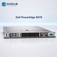 Serveur Rackable d'Entreprise d'Occasion avec 4x32 Go DDR5 6400 et 8 Disques NVMe en Stock Dell PowerEdge R670 Intel Xeon Serveur Rack 1U