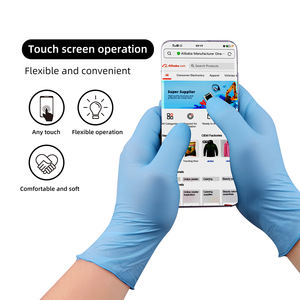 XINGYU tek kullanımlık mavi nitril eldiven 100 adet kutu toz ücretsiz nitril eldiven su geçirmez tek kullanımlık nitril eldiven toz ücretsiz - Product Image 5