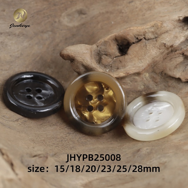 Horn Resin Button Four Holes Variety Colors Resin Plastic Button for Clothing Coat Shirt