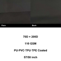 Tissu Oxford Ripstop 100% Nylon 70D*200D 110GSM, résistant au vent et aux déchirures, pour bagages d'extérieur, auvents, sacs à dos, avec revêtement PU/PVC/TPU/TPE