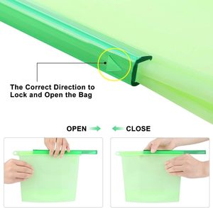 Bolsa Reutilizable de Silicona para Conservación de Alimentos, Bolsa para Almacenamiento de Alimentos para Leche, Carne, Verduras y Frutas Congeladas, Frescas y Calientes - Product Image 3